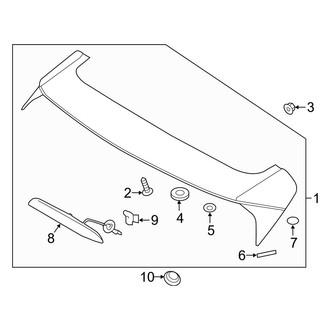 Hyundai OE - Lift Gate - Spoiler (Gas)