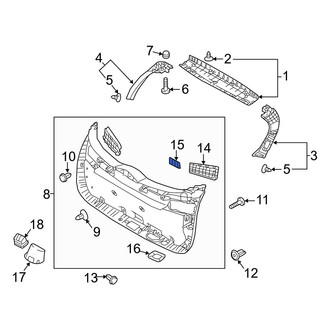 Hyundai OE - Left Liftgate Pull Handle Cap