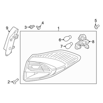 Hyundai OE - Rear Lamps - Tail Lamps (On Body, W/O LED), (Gas)