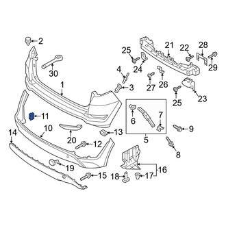 Hyundai OE - Lower Bumper Cover Nut