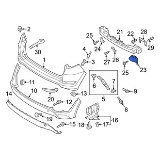 Hyundai OE - Upper Bumper Impact Bar Bracket
