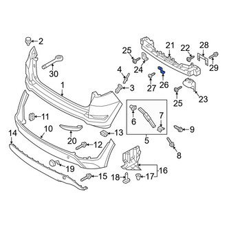 Hyundai OE - Inner Bumper Impact Bar Bracket