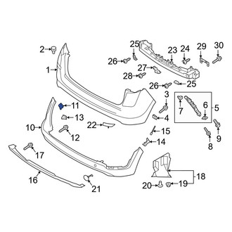 Hyundai OE - Lower Bumper Cover Nut