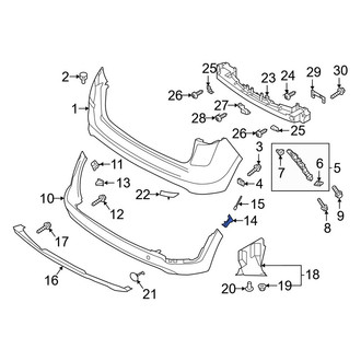 Hyundai OE - Left Lower Bumper Cover Bracket
