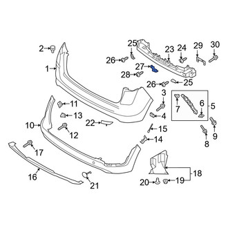 Hyundai OE - Inner Bumper Impact Bar Bracket