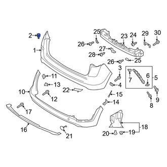 Hyundai OE - Bumper Cover Retainer