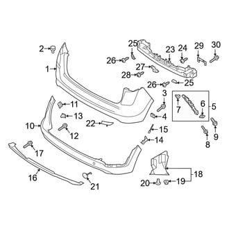 Hyundai OE - Rear Bumper - Bumper & Components