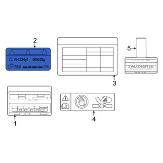 Hyundai OE - A/C System Information Label