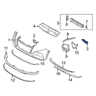 Hyundai OE - Front Right Outer Bumper Cover Bracket