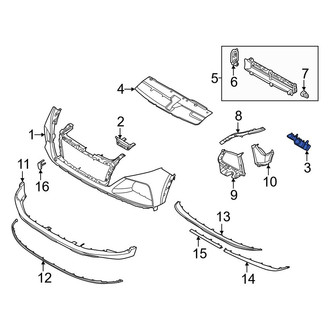 Hyundai OE - Front Right Upper Outer Bumper Cover Bracket