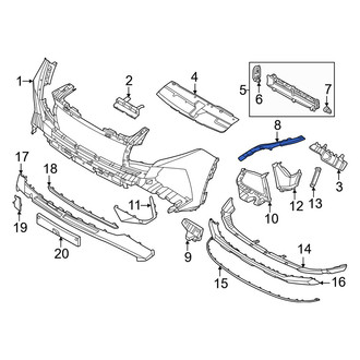 Hyundai OE - Front Left Upper Inner Bumper Cover Bracket