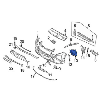 Hyundai OE - Front Right Inner Headlight Molding