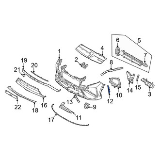 Hyundai OE - Front Right Inner Bumper Trim