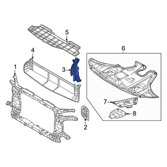 Hyundai OE - Front Left Radiator Support Air Deflector