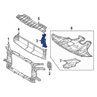 Hyundai OE - Front Left Radiator Support Air Deflector