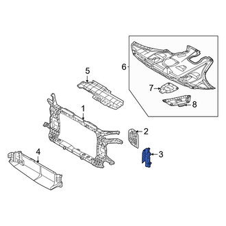 Hyundai OE - Front Left Radiator Support Air Deflector