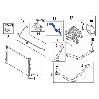 Hyundai OE - Lower Engine Coolant Overflow Hose