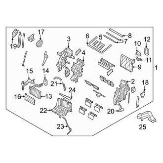 Hyundai OE - Air Conditioner & Heater - Evaporator & Heater Components (USA Built), (2.5L)