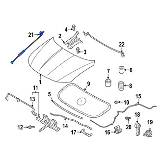 Hyundai OE - Front Hood & Trunk Prop Rod