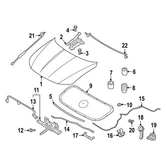 Hyundai OE - Hood & Components (Korea Built), (2.5L)