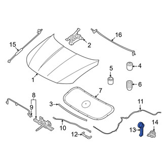 Hyundai OE - Front Hood Release Handle