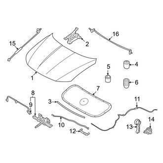 Hyundai OE - Hood & Components (1.6L)