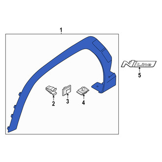 Hyundai OE - Rear Right Wheel Arch Molding