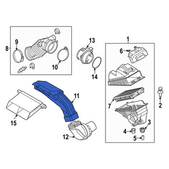 Hyundai OE - Front Center Engine Air Intake Hose