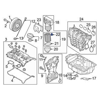 Hyundai OE - Engine Oil Filter Housing Drain Plug