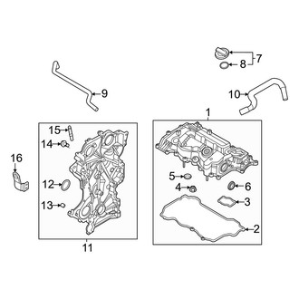 Hyundai OE - Engine / Transaxle - Valve & Timing Covers