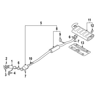 Hyundai OE - Exhaust System - Exhaust Components (Korea Built), (2.5L)
