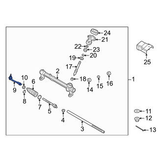 Hyundai OE - Left Outer Steering Tie Rod End