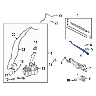 Hyundai OE - Front Left Wiper Arm