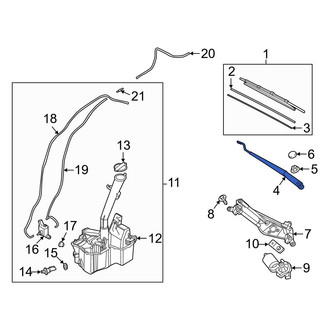 Hyundai OE - Front Left Wiper Arm