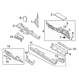 Hyundai OE - Front Left Glove Box Door Striker