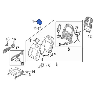 Hyundai OE - Rear Center Headrest
