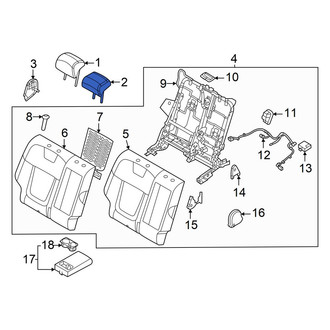 Hyundai OE - Rear Center Headrest