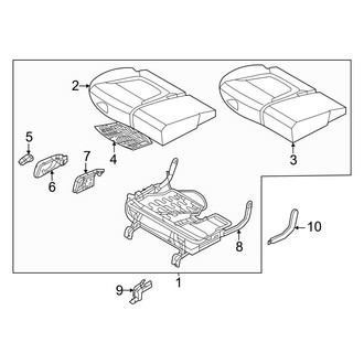 Hyundai OE - Seats & Tracks - Rear Seat Components (Seat Cushion, Passenger Side), (2.5L)