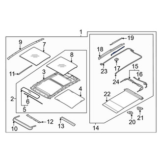 Hyundai OE - Sunroof Guide Rail
