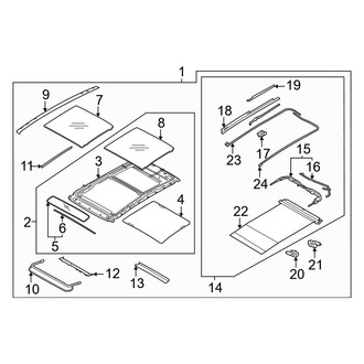 Hyundai OE - Sunroof Assembly