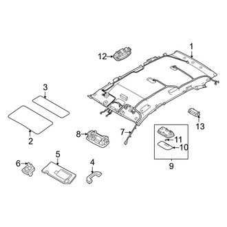 Hyundai OE - Roof - Interior Trim (Standard Roof), (2.5L)