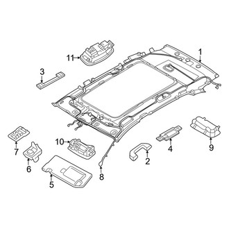 Hyundai OE - Roof - Interior Trim (With Panoramic Sunroof), (1.6L)