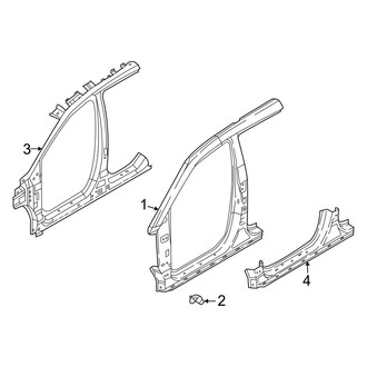 Hyundai OE - Pillars, Rocker & Floor - Aperture Panel (USA Built), (Limited / SE / SEL / SEL Convenience / XRT)