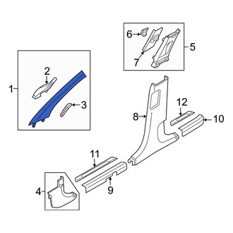 Hyundai OE - Right Body A-Pillar Trim Panel