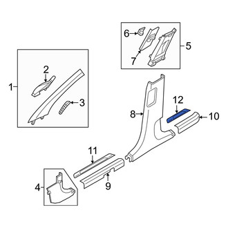 Hyundai OE - Rear Right Door Trim Sill Plate Insert