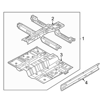 Hyundai OE - Pillars, Rocker & Floor - Floor & Rails (1.6L)