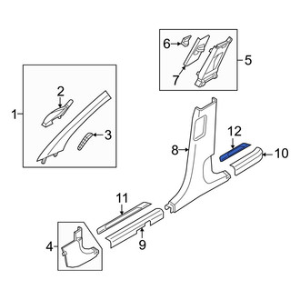 Hyundai OE - Rear Right Door Trim Sill Plate Insert