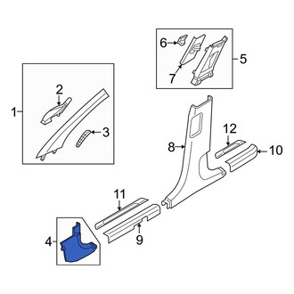 Hyundai OE - Right Kick Panel Trim