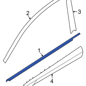 Hyundai OE - Front Left Door Belt Molding