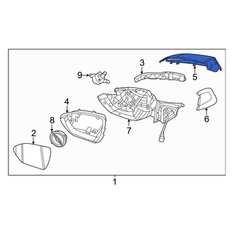 Hyundai OE - Front Left Outer Door Mirror Cover
